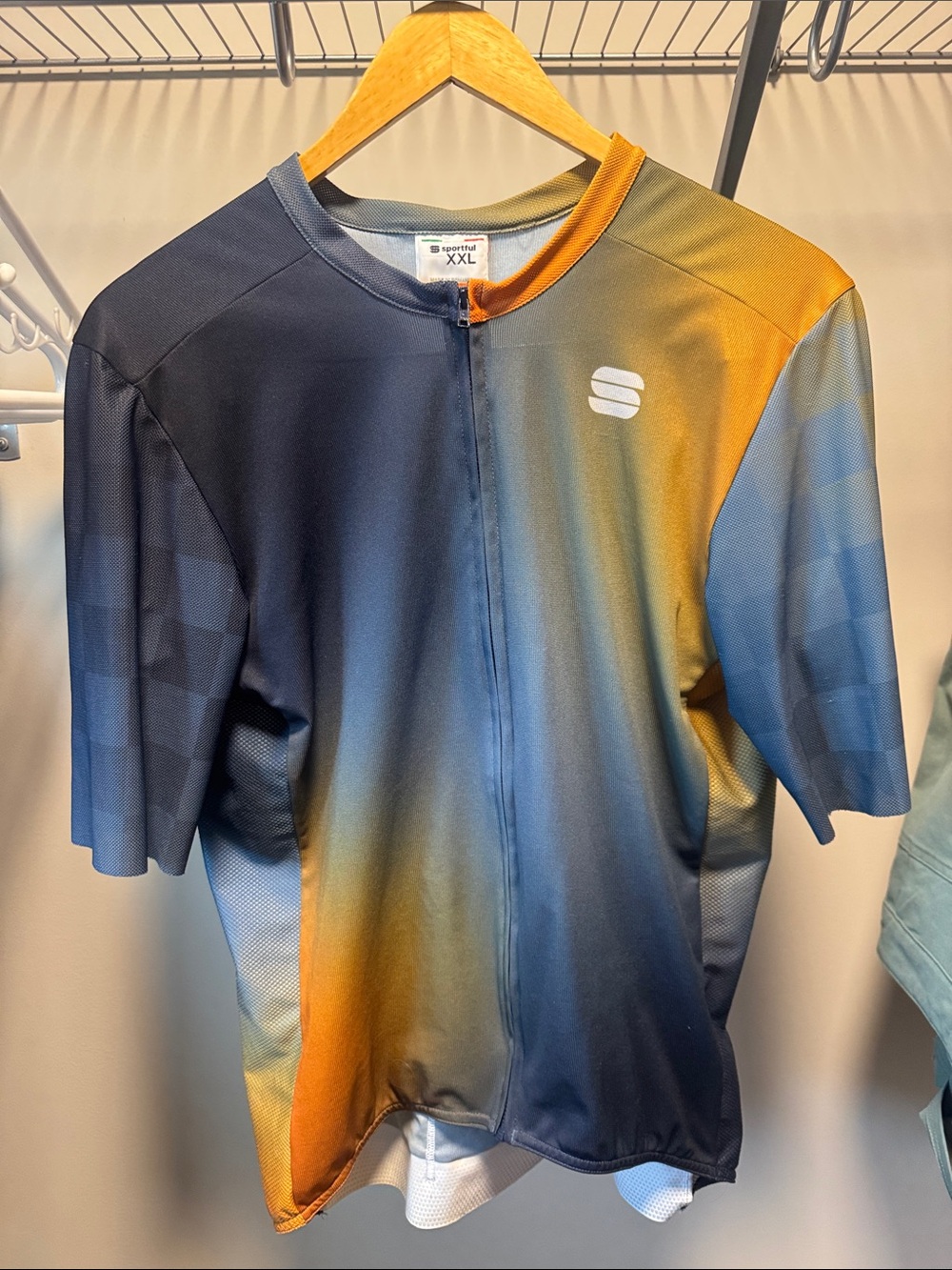 Sportful Men's Gradient Blue & Orange Cycling Jersey